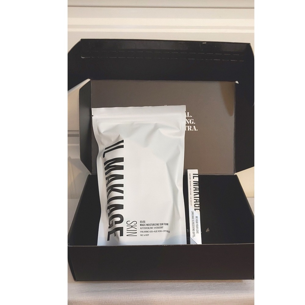 IL MAKIAGE Sun Foam & Eyeliner Set White Self Tanner Mitt Eyeliner Kit